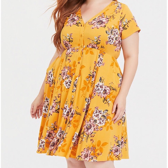 torrid yellow dress